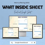 Basic Tax Invoice Template - Excel & Google Sheet, Customizable, Professional Tax Billing, Easy to Use