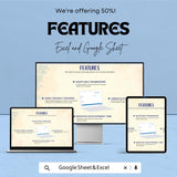 Basic Tax Invoice Template - Excel & Google Sheet, Customizable, Professional Tax Billing, Easy to Use