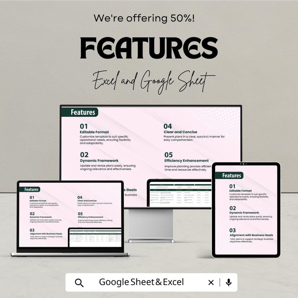 Plan Operation Sheet - Excel & Google Sheets Template for Efficient Planning and Management