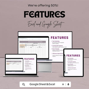 Basic Maintenance Schedule Template | Excel and Google Sheets | Task Scheduling & Efficiency Improvement