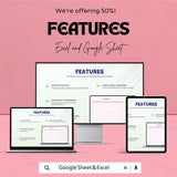 Calendar Planner Sheet - Excel and Google Sheets Template for Easy Monthly Scheduling