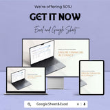 Reconciliation Template – Editable Excel and Google Sheet | Financial Reconciliation & Balance Tracking | Instant Download