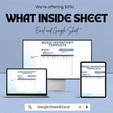 Basic Inventory Sheet Template | Excel & Google Sheets | Inventory Management Tool