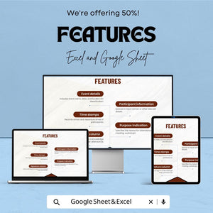 Attendance Sign-In Sheet | Excel & Google Sheets Template | Employee Attendance Tracker | Event Sign-In Sheet | Instant Download