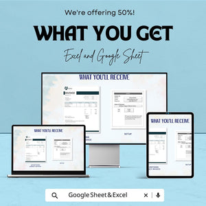 Advertising Agency Invoice Template - Excel & Google Sheets - Customizable, Professional, Easy-to-Use