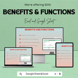 Simple High School Receipt Sheet - Excel & Google Sheets Template | Customizable School Payment Tracker | Easy Invoice for Tuition and Fees