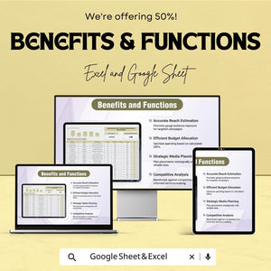 Advertising GRP Calculator | Gross Rating Points Sheet | Excel & Google Sheets | Media Planning Template | Campaign Reach Estimator