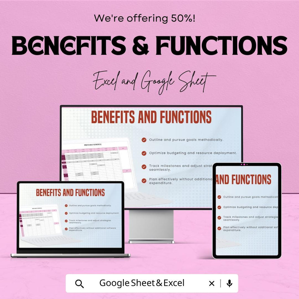 Printable Weekly Schedule Sheet – Customizable Daily Planner Template for Google Sheets & Excel – Time Management Tool – Downloadable