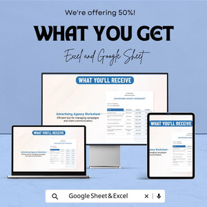 Advertising Agency Worksheet | Google Sheets Project Tracker | Campaign Management Template | Client Task Organizer | Editable Agency Sheet