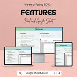 Blank Schedule Sheet - Customizable Weekly Planner - Excel & Google Sheet - Time Management Template - Printable Daily Schedule