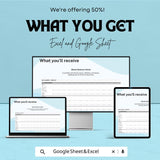 Balance Sheet Template for Excel & Google Sheets – Financial Management Tool | Track Assets, Liabilities, and Equity | 50% Off Now!