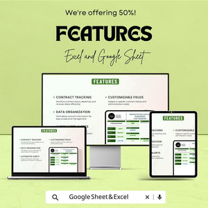 Administration Contract Management Database Sheet – Excel & Google Sheets – Contract Tracking, Renewal Reminders, and Compliance Tool