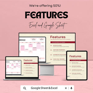 Activity Schedule Sheet | Excel & Google Sheet | Plan and Organize Your Weekly Activities | Editable Template for Easy Scheduling