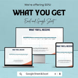 Accounting OKR Sheet | Excel & Google Sheets Goal Tracker | Objective Key Result Template | Finance OKR Planner | Editable OKR Format