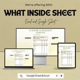 Academic Club Budget Sheet | Editable Excel & Google Sheets Template | School Club Finance Tracker | Budget Planner for Students