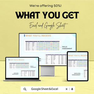 Startup Skills Inventory and Gap Analysis Sheet - Excel and Google Sheets Template for Team Assessment & Strategic Planning