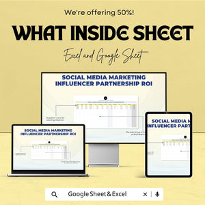 Social Media Marketing Influencer Partnership ROI Sheet – Excel & Google Sheets Template – Track Influencer Performance – Marketing Tool