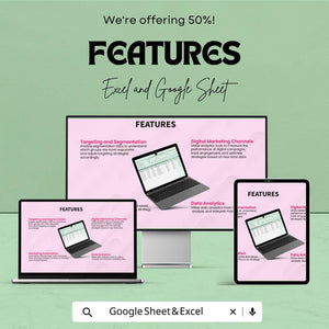 Marketing Cost Efficiency Analysis Tool Sheet | Marketing Budget Tracker | Excel & Google Sheets | Cost Optimization Tool