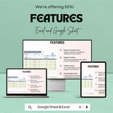Legal Case Billing and Expense Tracking Sheet | Legal Finance Template | Excel & Google Sheets | Law Firm Billing Tracker