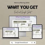 Business Accounting Spreadsheet - Excel & Google Sheet - Track Income, Expenses, and Profit - 50% Off