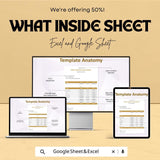 Small Freelance Team Budget Sheet - Excel and Google Sheets Template | Track Expenses & Finances for Your Team | 50% Off