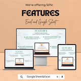 Simple Restaurant Receipt Sheet - Editable Excel & Google Sheet Template for Restaurant Orders and Transactions