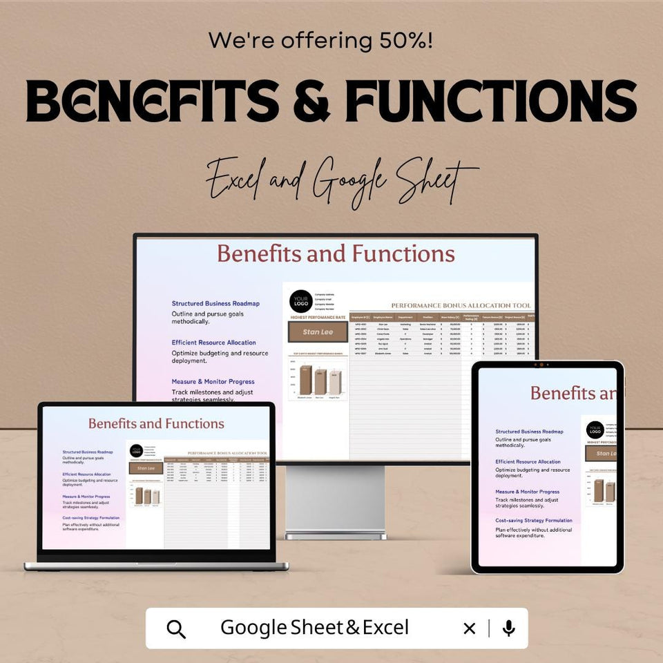 Performance Bonus Allocation Tool | Google Sheets | HR Bonus Distribution Tracker | Employee Bonus Calculator | Business Bonus Allocation