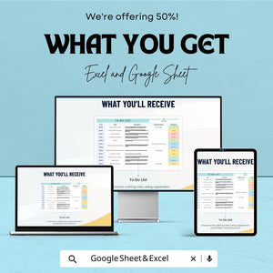 To-Do List Sheet | Daily Task Tracker | Excel & Google Sheets Template | Productivity Planner | Instant Download | Customizable Task List