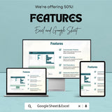 Sample Business Gantt Chart Sheet | Excel & Google Sheets Template | Project Management Chart | Instant Download | Customizable Gantt Chart