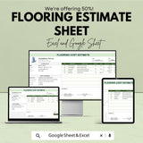 Flooring Estimate Sheet – Excel & Google Sheets Template for Cost Estimation, Flooring Pricing, and Project Quotes