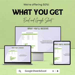 Example Business Gantt Chart Template | Excel & Google Sheets | Project Task Tracker
