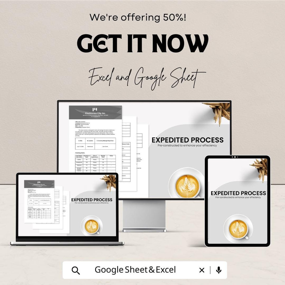Daily Inventory Sheet | Excel & Google Sheets Template | Inventory Tracking | Stock Management | Instant Download | Customizable Inventory