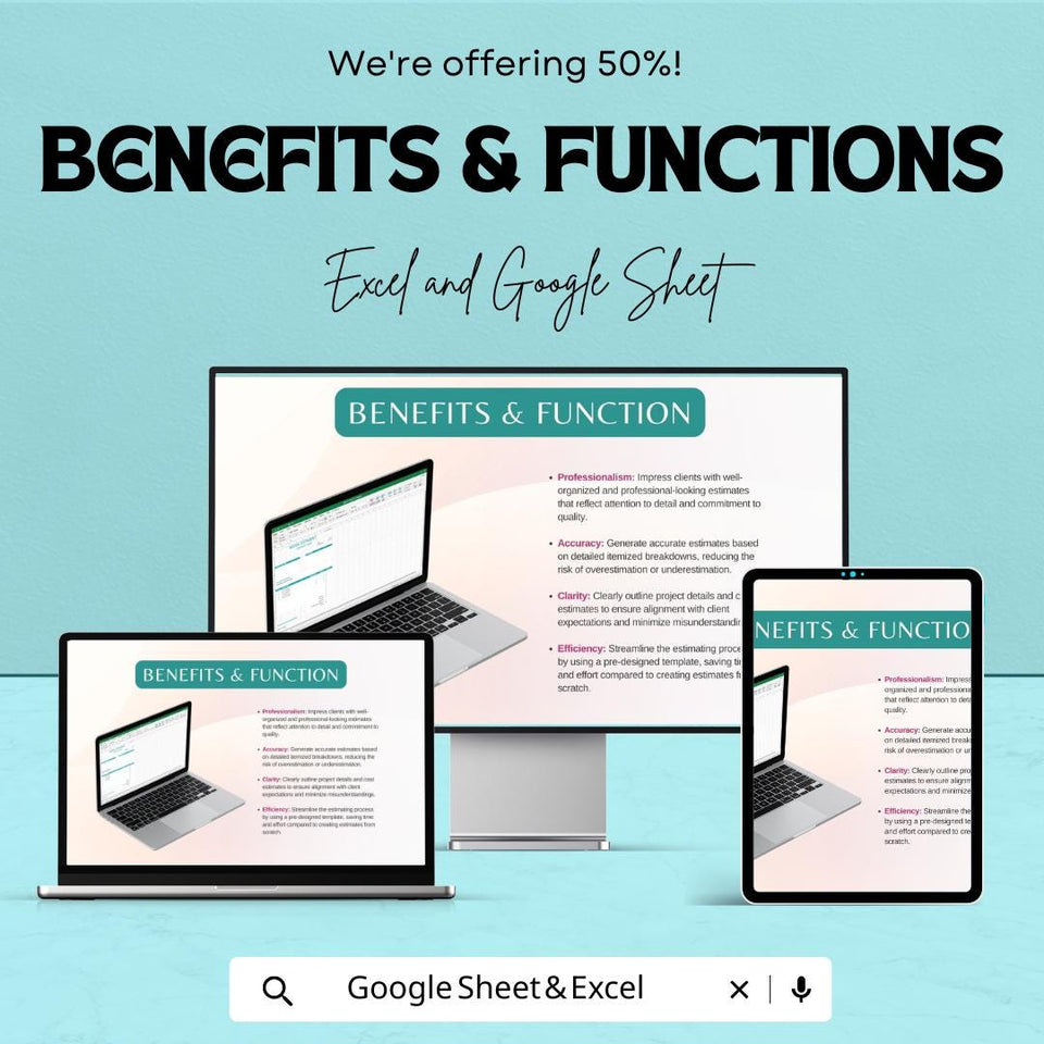 Blank Work Estimate Sheet Template – Excel and Google Sheets – Customizable Invoice & Estimate Tool for Professionals