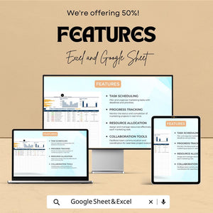 Startup Marketing Project Management Tracker Sheet | Excel & Google Sheets Template | Marketing Task Tracker | Project Timeline