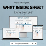Operations Project Milestone Tracker Sheet - Excel and Google Sheet Template for Project Management, Track Milestones & Deadlines,