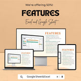 Financial Key Performance Indicators (KPI) Tracker Sheet | Excel & Google Sheets Template | Track Business Performance  |