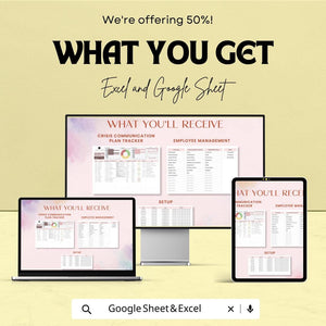 Crisis Communication Plan Tracker Sheet | Excel & Google Sheets Template | Crisis Management Tool | Business Planning | Communication |