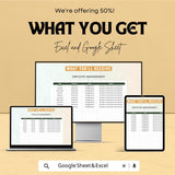 50% OFF - Administration Communication Plan Tracker Sheet - Excel & Google Sheets | Track and Manage Communication Efforts |