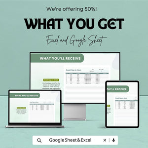 Email Sign-In Sheet Template | Excel and Google Sheets | Collect Emails & Contact Info | Editable | Instant Download