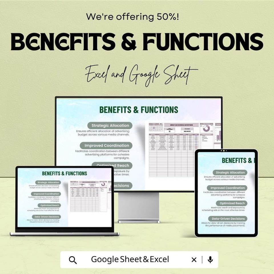 Campaign Timeline Gantt Chart Advertising Sheet | Media Plan Scheduling Template | Google Sheet & Excel Format