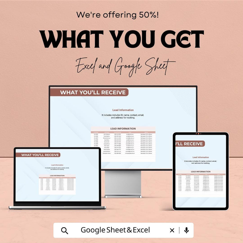 Sales Closing Success Rate Tracker Sheet - Excel & Google Sheets Template | Sales Performance Tracker | Close Rate Monitor for 2024