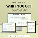 Monthly Project Report Sheet | Excel & Google Sheets Template | Project Tracking, Budgeting, Milestone Monitoring | 50% Off