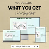 Marketing Project Roadmap Sheet | Excel & Google Sheets Template | Campaign Planning, Goal Setting, Milestone Tracking | 50% Off
