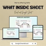 Marketing Project Roadmap Sheet | Excel & Google Sheets Template | Campaign Planning, Goal Setting, Milestone Tracking | 50% Off