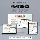 Business Task Tracker Sheet | Excel & Google Sheets Template | Task Management, Goal Setting, Employee Tracking | 50% Off