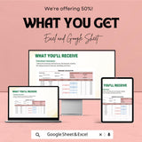 Timesheet Calculator Sheet - Excel and Google Sheets - Employee Time Tracking & Payroll Management - Hours Worked, Overtime,