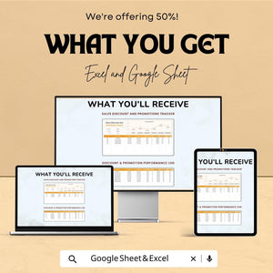Sales Discount & Promotions Tracker Template for Excel and Google Sheets - Track Sales Performance