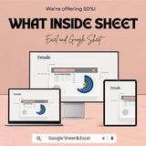 Radial Bar Chart Template for Excel & Google Sheets - Compare Data with Style
