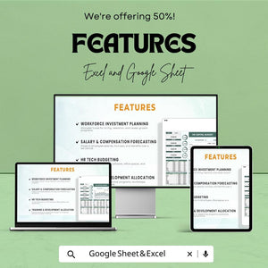 HR Capital Budget Sheet - Google Sheet Template for Workforce Planning & Financial Management | Strategic Planning, Expense Management