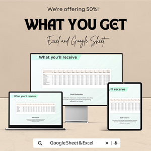 Hotel Budget Financial Model Sheet – Excel & Google Sheets – Comprehensive Financial Planning for Hotels – 50% OFF